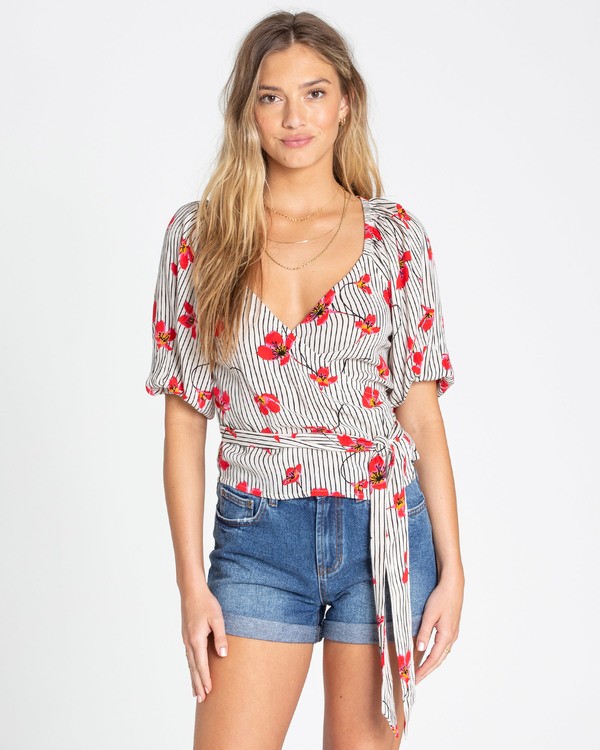 0 New Lust Wrap Blouse Top  N3TP06BIP9 Billabong