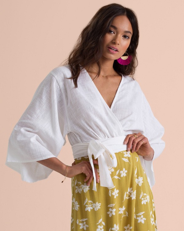0 Got It Right Wrap Blouse Top  N3TP19BIP9 Billabong