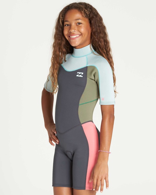 1 Girls' 2Mm Synergy Back Zip Springsuit  N42B07BIP9 Billabong