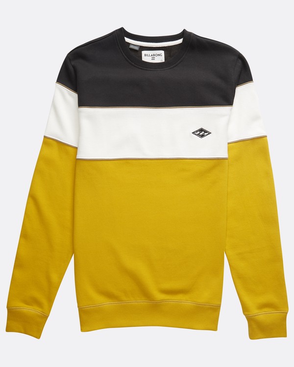 3 Edge - Crew Pullover f&uuml;r M&auml;nner Beige Q1CR01BIF9 Billabong