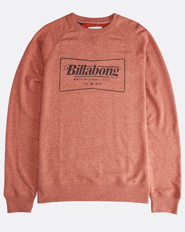4 Trd Mark - Crew Pullover f&uuml;r M&auml;nner Rot Q1CR02BIF9 Billabong