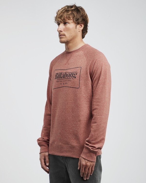 1 Trd Mark - Crew Pullover für Männer Rot Q1CR02BIF9 Billabong