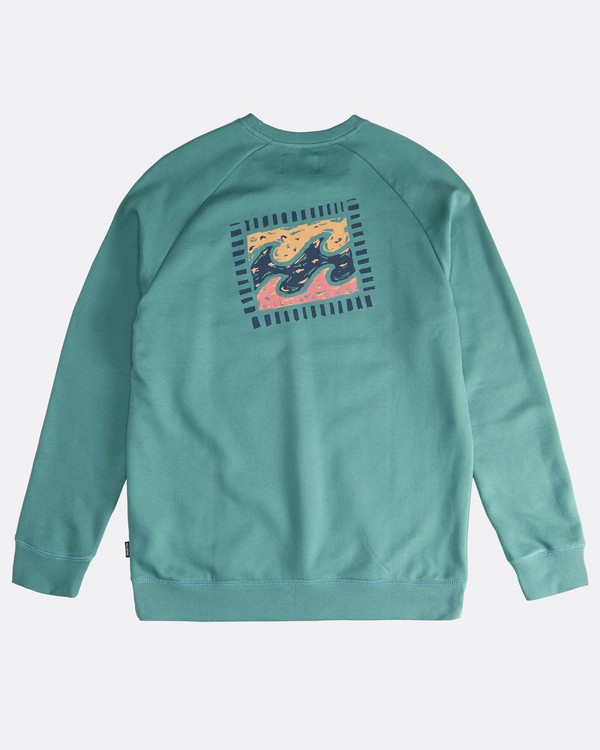 4 Iconic - Crew Pullover f&uuml;r M&auml;nner Gr&uuml;n Q1CR06BIF9 Billabong