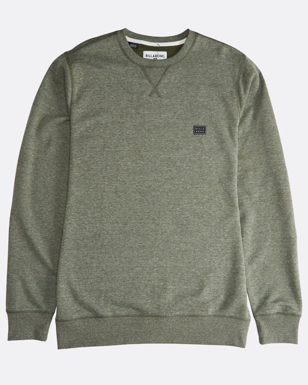 3 All Day - Crew Pullover f&uuml;r M&auml;nner Gr&uuml;n Q1FL01BIF9 Billabong
