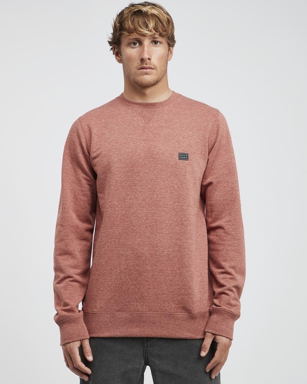 0 All Day - Crew Jumper for Men Vermelho Q1FL01BIF9 Billabong