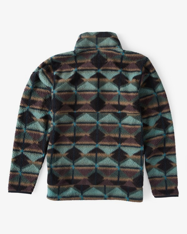 4 Boundary Mock - Pull à 1/2 fermeture éclair pour Homme Vert Q1FL24BIF9 Billabong