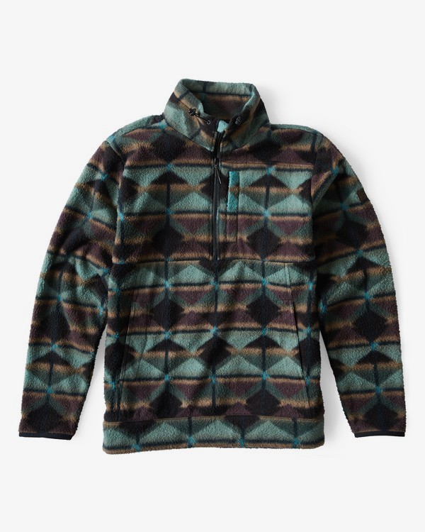 2 Boundary Mock - Pull à 1/2 fermeture éclair pour Homme Vert Q1FL24BIF9 Billabong