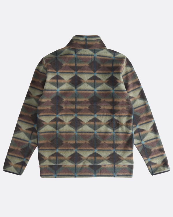 9 Boundary Mock - Pull &agrave; 1/2 fermeture &eacute;clair pour Homme Vert Q1FL24BIF9 Billabong