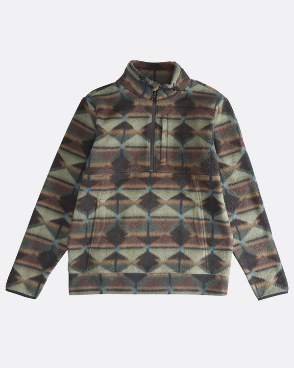 8 Boundary Mock - Pull &agrave; 1/2 fermeture &eacute;clair pour Homme Vert Q1FL24BIF9 Billabong