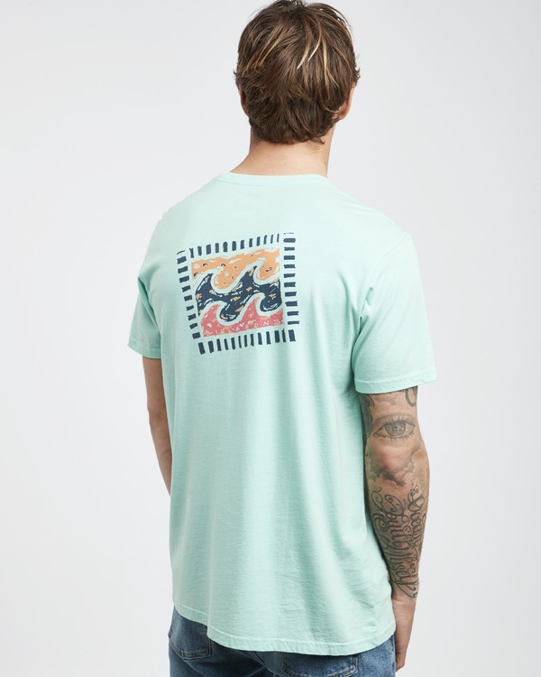 3 Iconic - T-Shirt f&uuml;r M&auml;nner Gr&uuml;n Q1SS06BIF9 Billabong