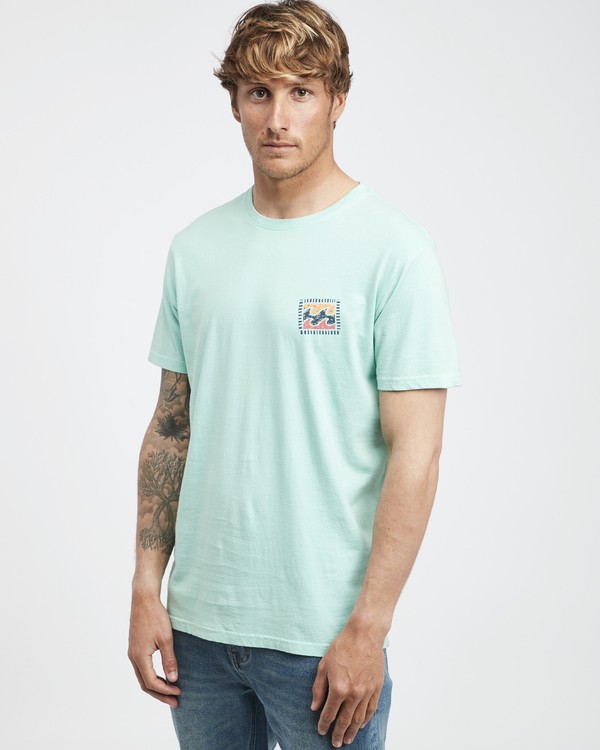 2 Iconic - T-Shirt f&uuml;r M&auml;nner Gr&uuml;n Q1SS06BIF9 Billabong