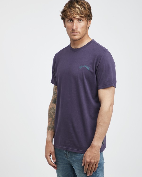 2 Iconic - T-Shirt f&uuml;r M&auml;nner Violett Q1SS06BIF9 Billabong