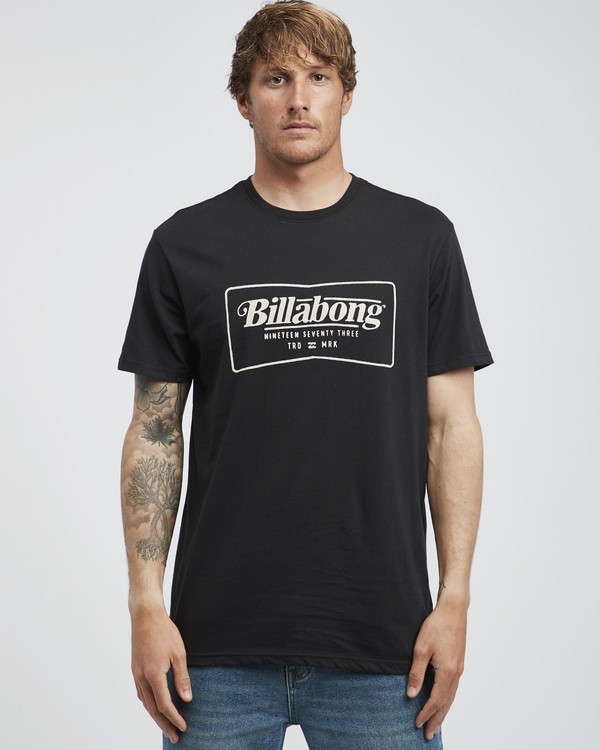 0 Trade Mark - Camiseta de Manga Corta para Hombre Negro Q1SS16BIF9 Billabong