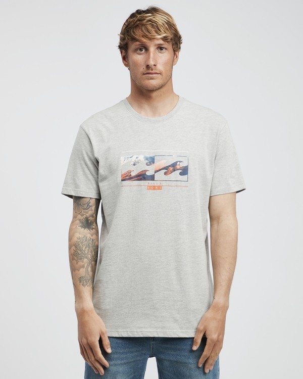 0 Inversed - T-Shirt für Männer Grau Q1SS22BIF9 Billabong
