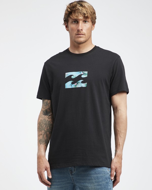1 Team Wave - T-Shirt f&uuml;r M&auml;nner Schwarz Q1SS36BIF9 Billabong