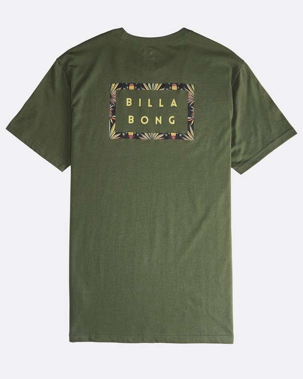 7 Die Cut Theme - Camiseta de Manga Corta para Hombre Verde Q1SS41BIF9 Billabong