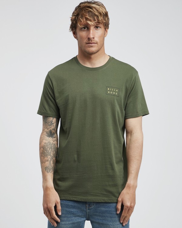 0 Die Cut Theme - Camiseta de Manga Corta para Hombre Verde Q1SS41BIF9 Billabong