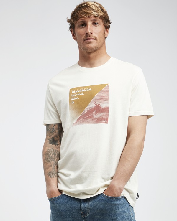2 Poster - T-Shirt f&uuml;r M&auml;nner Weiss Q1SS43BIF9 Billabong