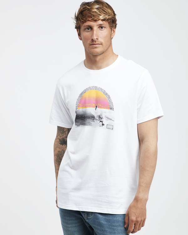 1 High Line - Camiseta de Manga Corta para Hombre Blanco Q1SS48BIF9 Billabong