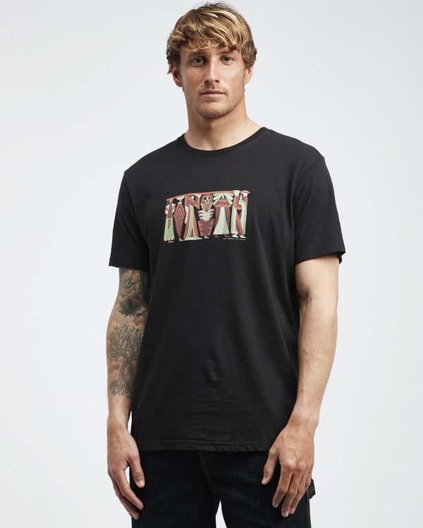 1 Line Up - Camiseta de Manga Corta para Hombre Negro Q1SS53BIF9 Billabong