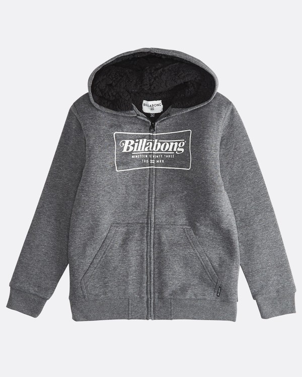 2 Trade Mark - Zip Sherpa Hoodie f&uuml;r Jungen Schwarz Q2ZH01BIF9 Billabong