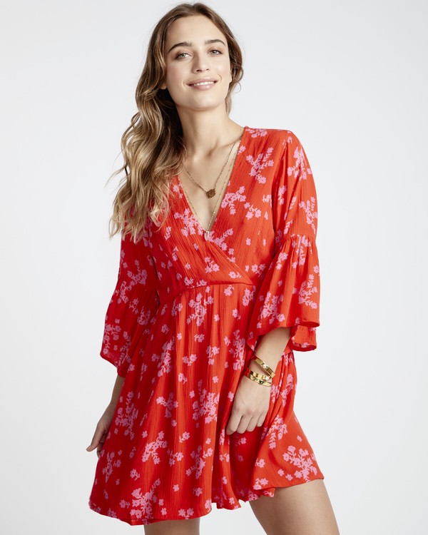 3 Divine - Robe pour Femme Rouge Q3DR05BIF9 Billabong