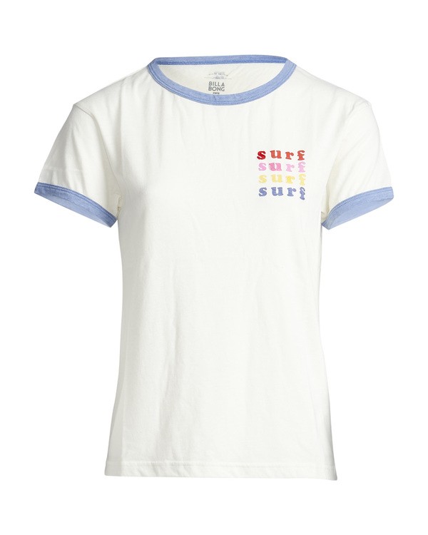 5 Ringer - T-Shirt f&uuml;r Frauen Blau Q3SS08BIF9 Billabong