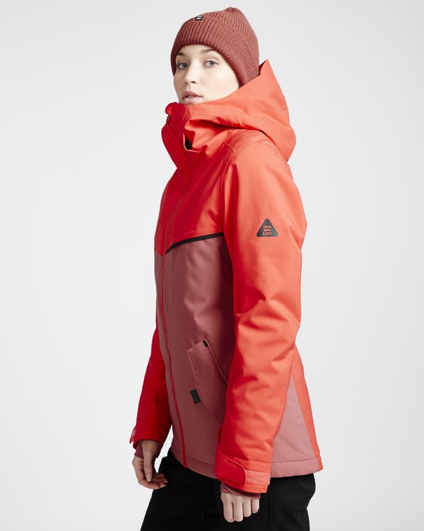 Womens red snow jacket sale