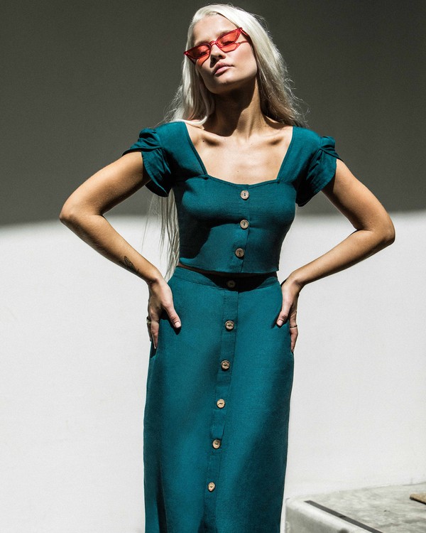 0 Swaying Leaves - Falda a Media Pierna para Mujer  R3SK10BIMU Billabong