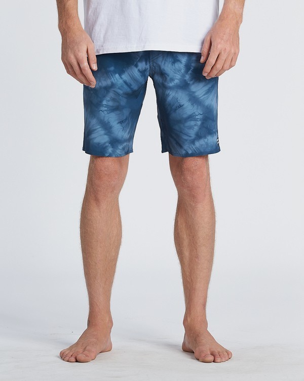 7 D Bah Pro 19" - Printed Board Shorts for Men Blue S1BS30BIP0 Billabong