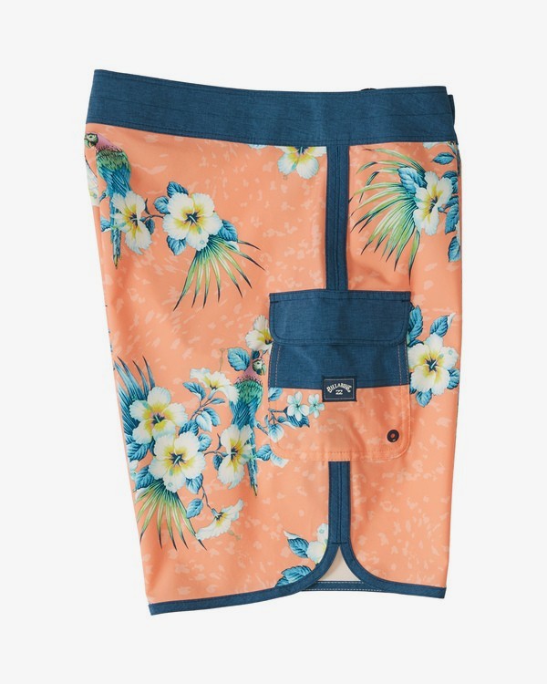 3 73 Line Up Pro 19" - Printed Board Shorts for Men Red S1BS35BIP0 Billabong