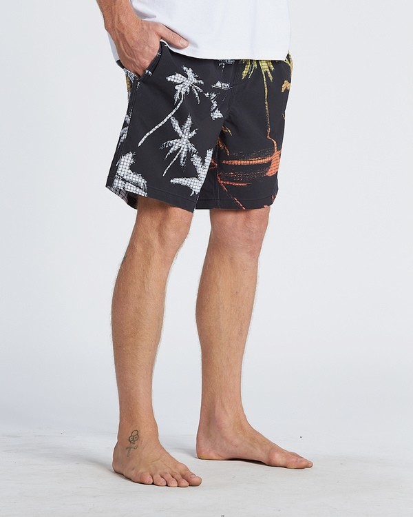 5 Sundays Intrchng Laybacks 17" - Elastic Waist Board Shorts for Men Pink S1LB05BIP0 Billabong