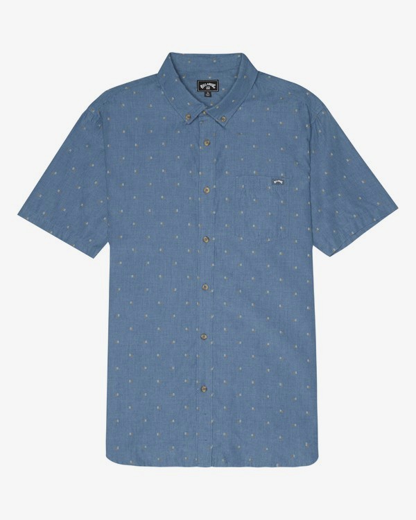 3 All Day Jacquard - Kurzärmeliges Hemd für Herren Grau S1SH03BIP0 Billabong