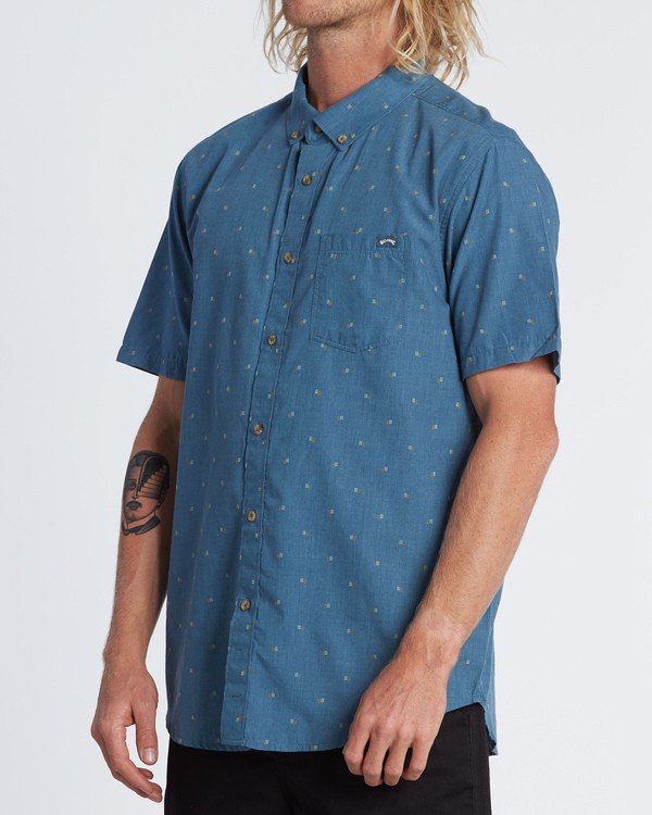 2 All Day Jacquard - Kurzärmeliges Hemd für Herren Grau S1SH03BIP0 Billabong