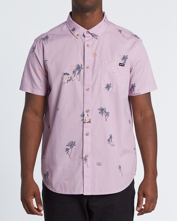 0 Sundays Mini - Short Sleeve Shirt for Men Purple S1SH04BIP0 Billabong