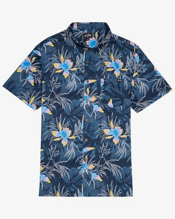 3 Sundays Floral - Short Sleeve Shirt for Men Blue S1SH05BIP0 Billabong
