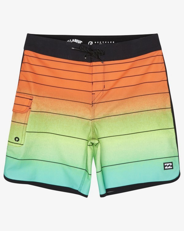 0 73 Strippe Pro 18" - Striped Board Shorts for Boys Laranja S2BS14BIP0 Billabong