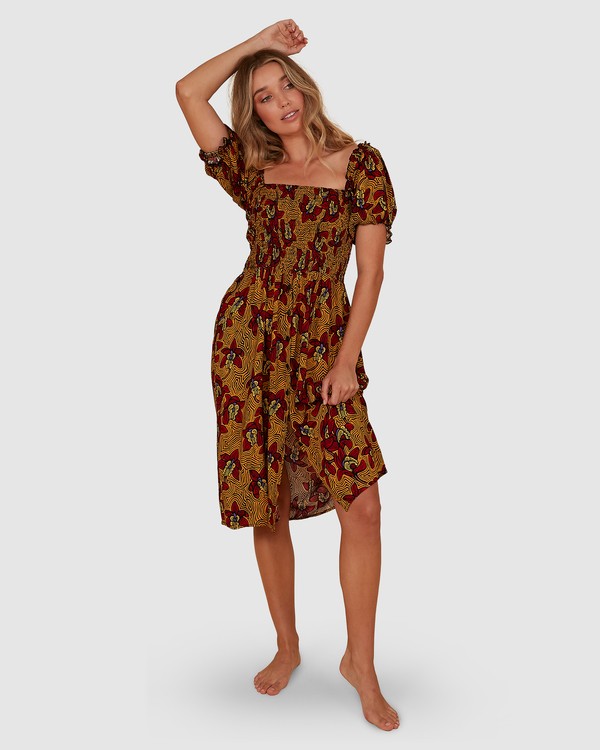 4 Sunbaked - Midikleid für Frauen Rot S3DR47BIMU Billabong