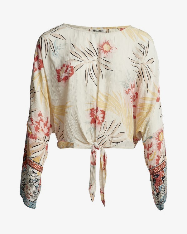 0 Back Round - Printed Blouse for Women White S3TP04BIP0 Billabong