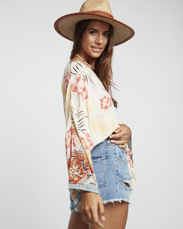 4 Back Round - Printed Blouse for Women White S3TP04BIP0 Billabong