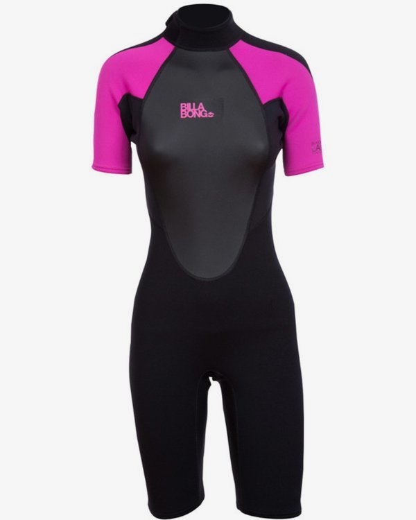 0 Launch Short Sleeves Springsuit Flatlock Rosa S42G03BIP5 Billabong