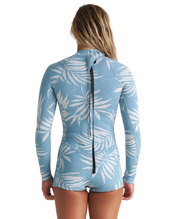1 2mm Spring Fever - Traje de surf corto de manga larga para Mujer Azul S42G59BIP0 Billabong