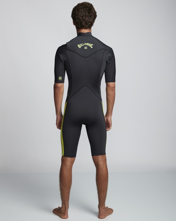 2 2/2mm Absolute FL - leichter Neoprenanzug mit Chest-Zip und kurzen Ärmeln für Herren Grün S42M70BIP0 Billabong