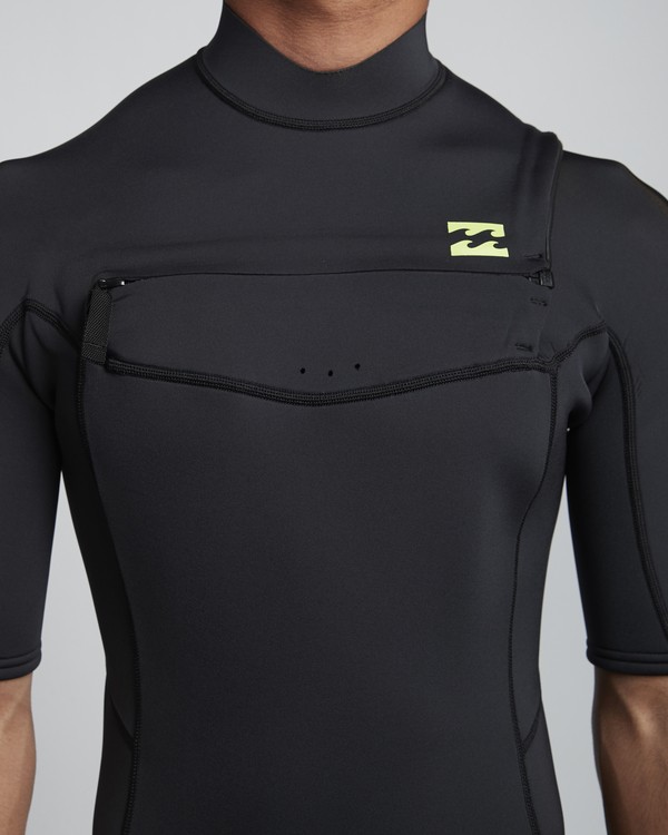 5 2/2mm Absolute FL - leichter Neoprenanzug mit Chest-Zip und kurzen Ärmeln für Herren Grün S42M70BIP0 Billabong