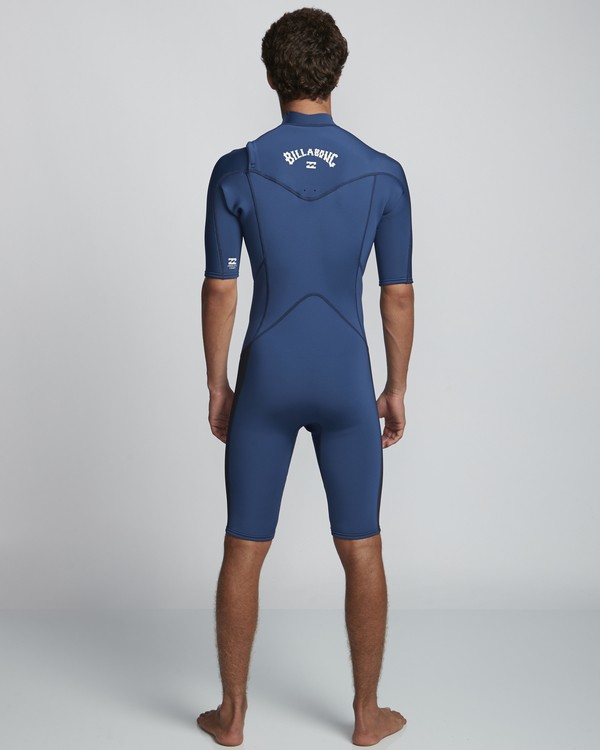 2 2/2mm Absolute FL - Short Sleeve Chest Zip Springsuit for Men Blue S42M70BIP0 Billabong