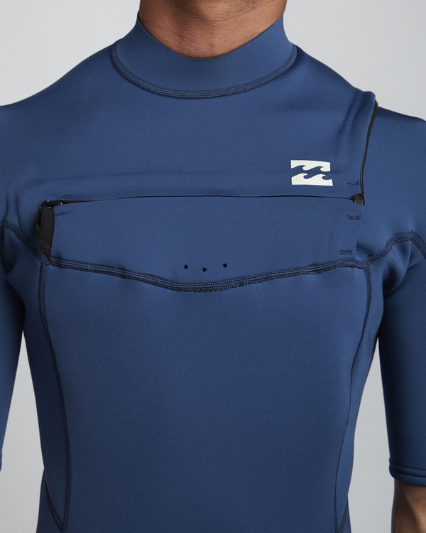 5 2/2mm Absolute FL - Short Sleeve Chest Zip Springsuit for Men Blue S42M70BIP0 Billabong