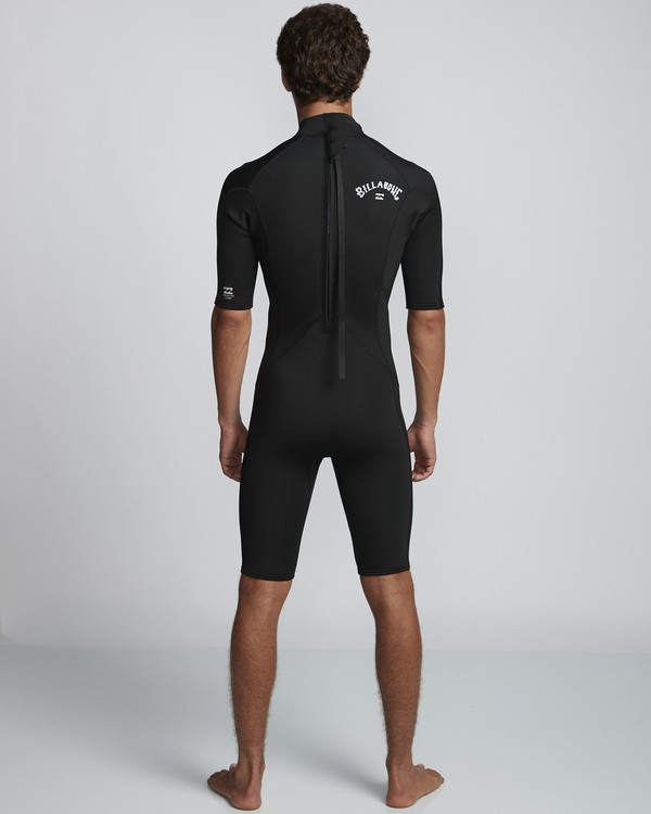 3 2/2mm Absolute FL - leichter Neoprenanzug mit Back-Zip und kurzen Ärmeln für Herren Schwarz S42M71BIP0 Billabong