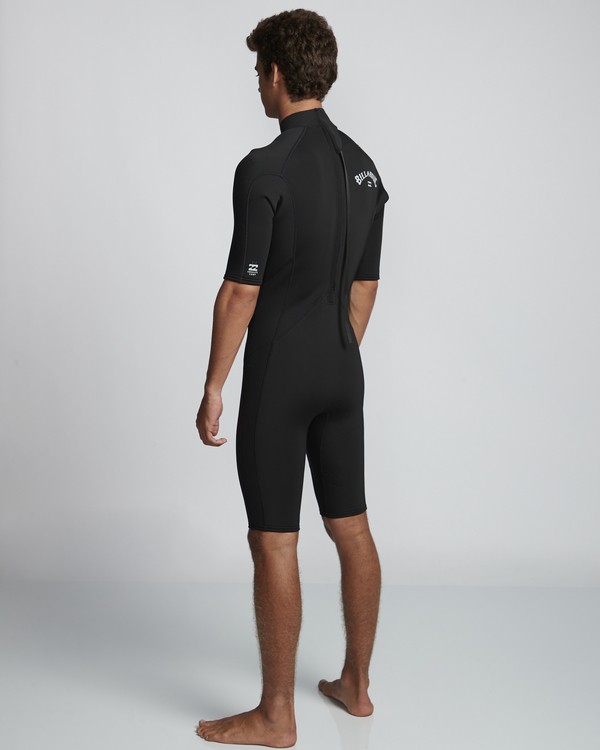 5 2/2mm Absolute FL - leichter Neoprenanzug mit Back-Zip und kurzen Ärmeln für Herren Schwarz S42M71BIP0 Billabong