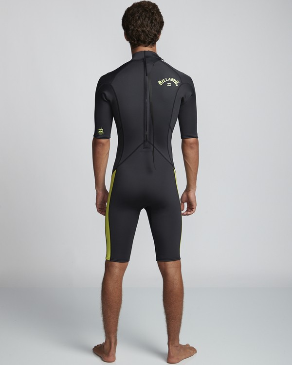 2 2/2mm Absolute FL - leichter Neoprenanzug mit Back-Zip und kurzen Ärmeln für Herren Grün S42M71BIP0 Billabong