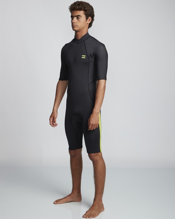 3 2/2mm Absolute FL - leichter Neoprenanzug mit Back-Zip und kurzen Ärmeln für Herren Grün S42M71BIP0 Billabong